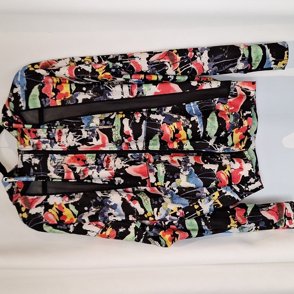 ABS zip up graphic hoodie size large